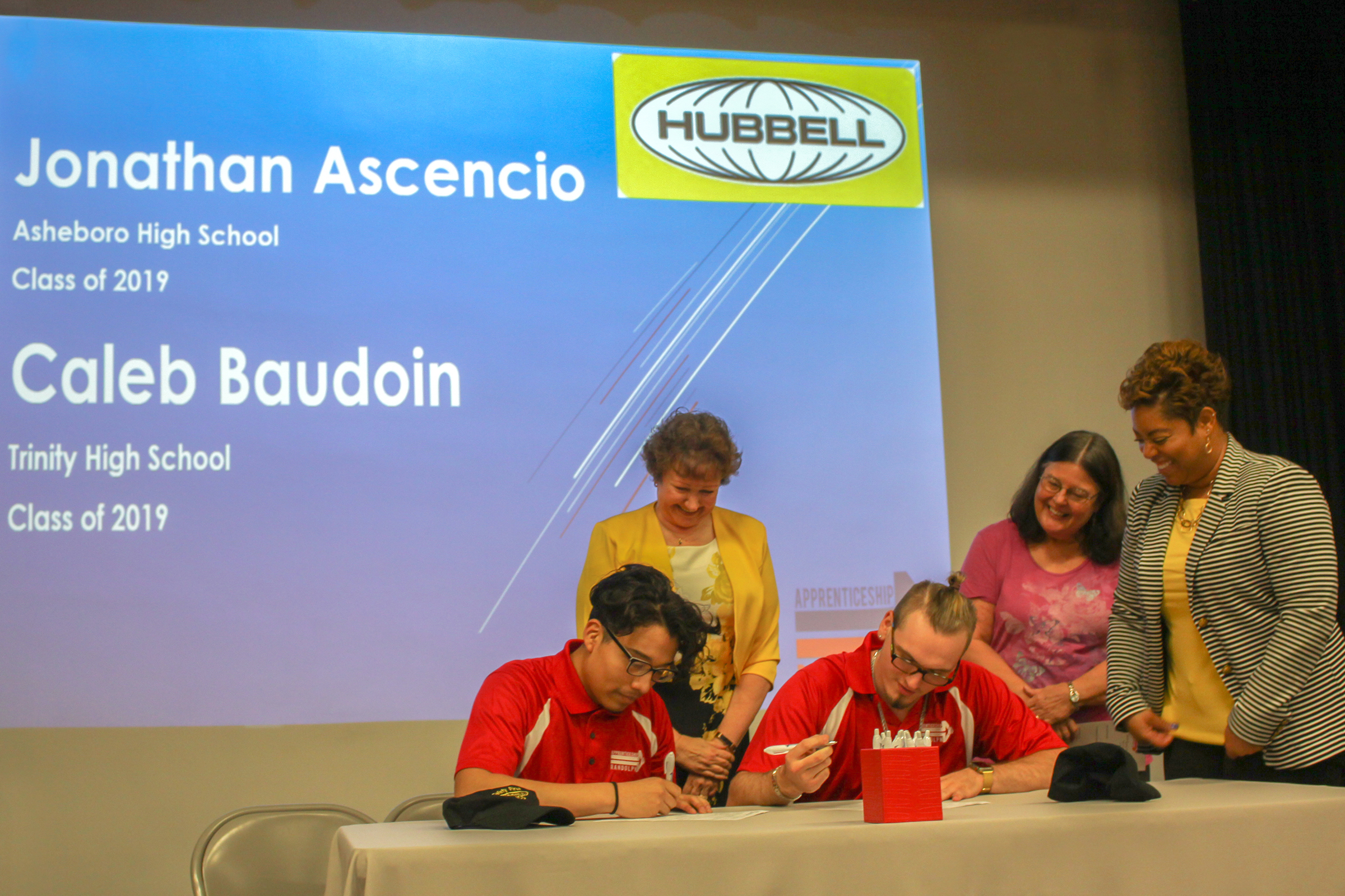 Jonathan Ascencio and Caleb Baudoin Signing Photo