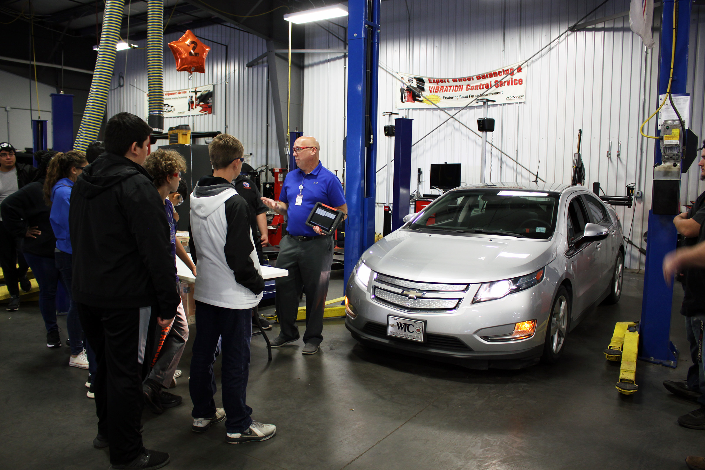 Automotive Instructor and Students