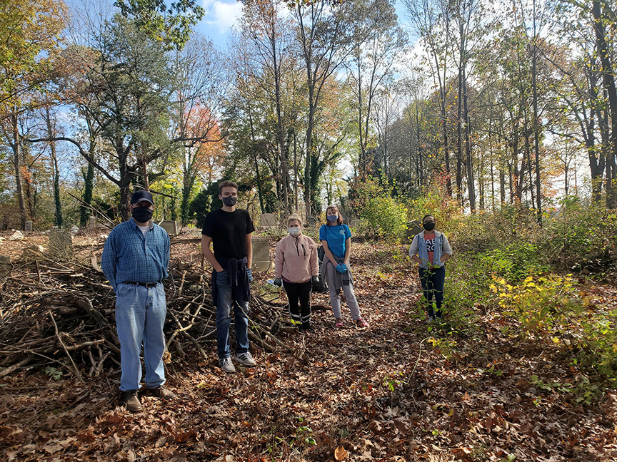 Members of Randolph Community College’s chapter of Phi Theta Kappa, Beta Theta Rho, helped Don Simmons, owner of local restaurant Magnolia 23, to clean the Odd Fellows Cemetery, one of the oldest African-American cemeteries in Asheboro as one of this year’s projects.