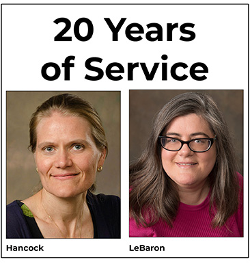 20 years of service honorees