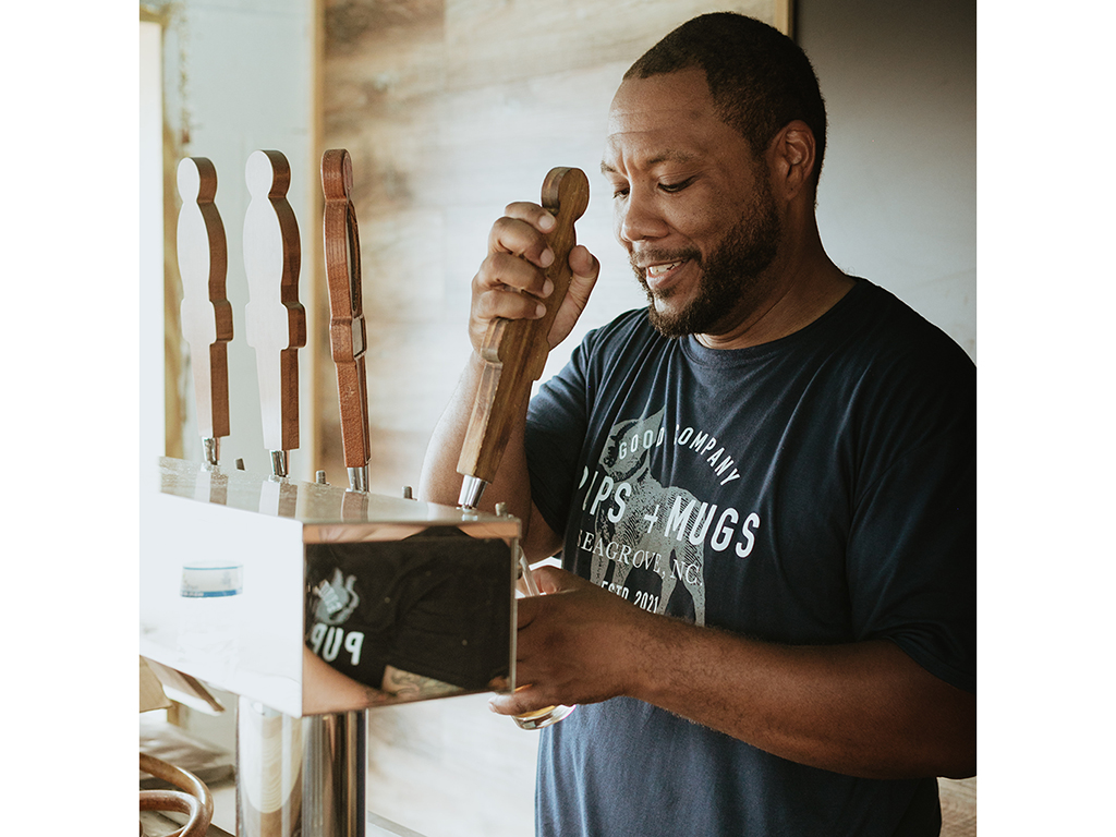 David Isbell participated in the inaugural Black Business Accelerator, which helped him launch his business, Pups and Mugs, in Seagrove. 