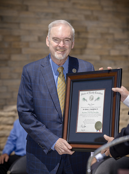 Shackleford holds the Order of the Long Leaf Pine certificate