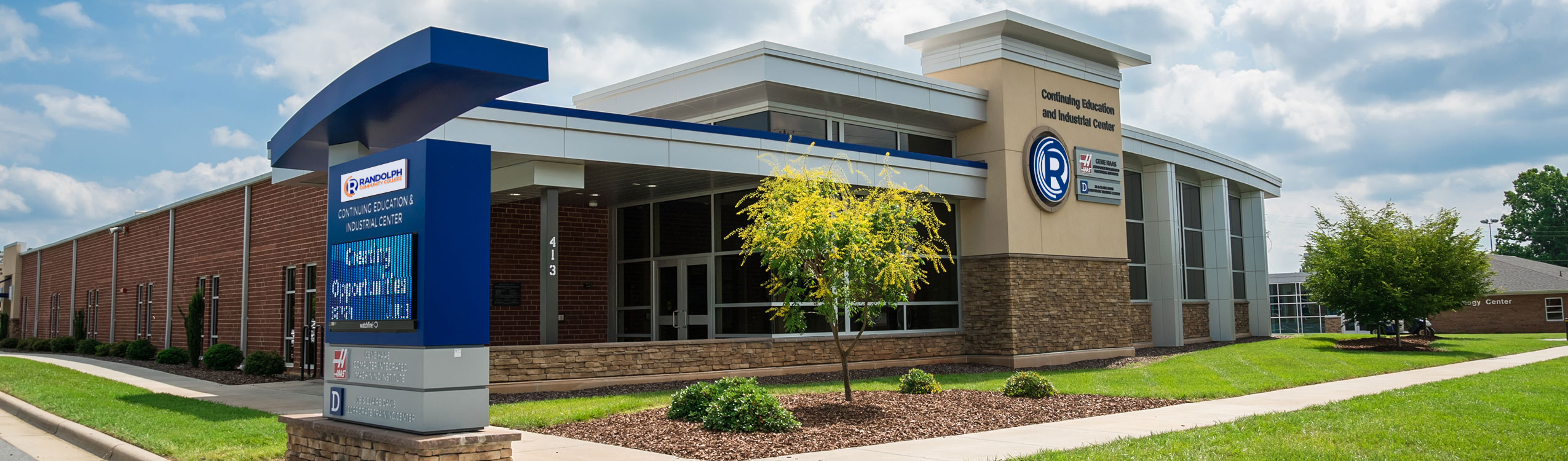 Photo of the Continuing Education and Industrial Center on RCC's Asheboro Campus.