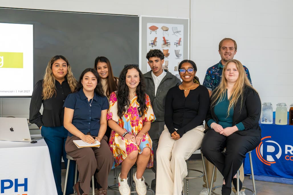 Photo of a group of Randolph Community College Interior Design stduents.