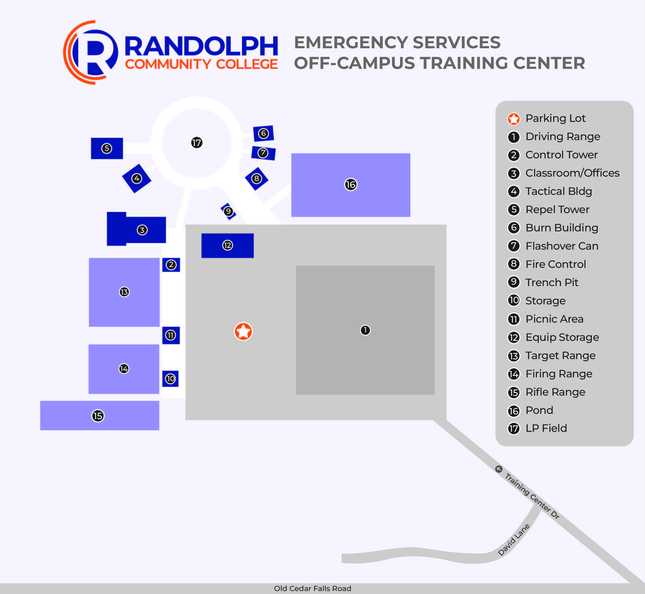 Emergency Services Training Center Map