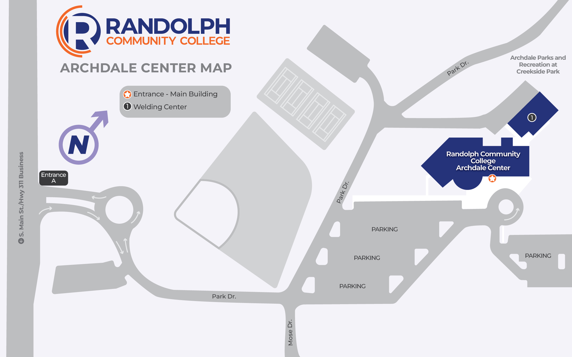 Archdale Center Map